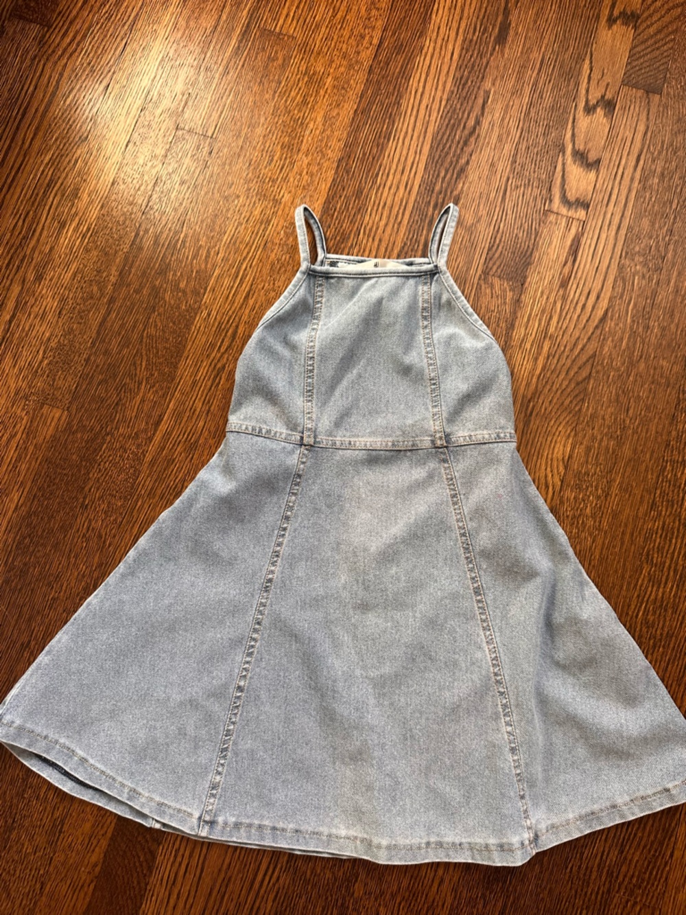 H&M Light Blue Denim Slip Dress with Thin Straps